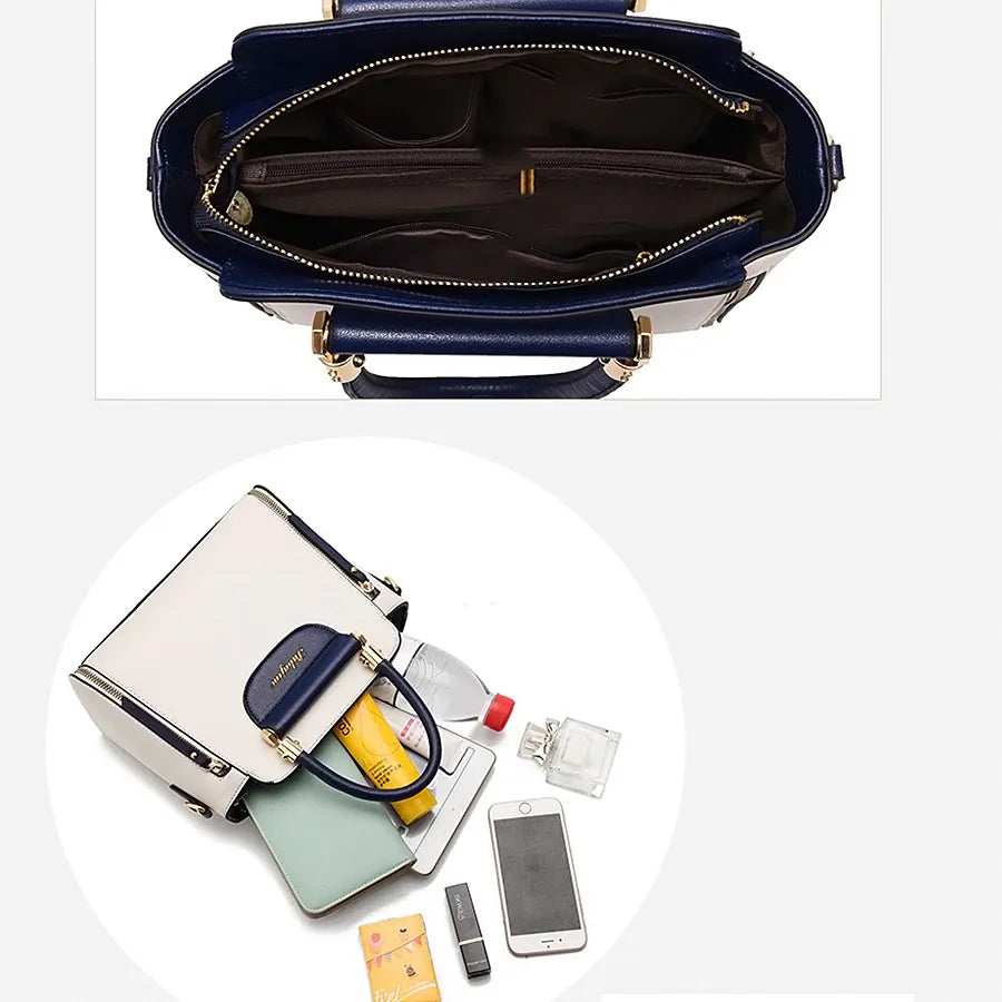 LINO Women's bags 2023 new fashion women's bags hit color hand-held bag Europeand the United States all-match shoulder messenger bag