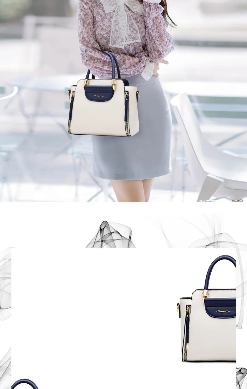 LINO Women's bags 2023 new fashion women's bags hit color hand-held bag Europeand the United States all-match shoulder messenger bag