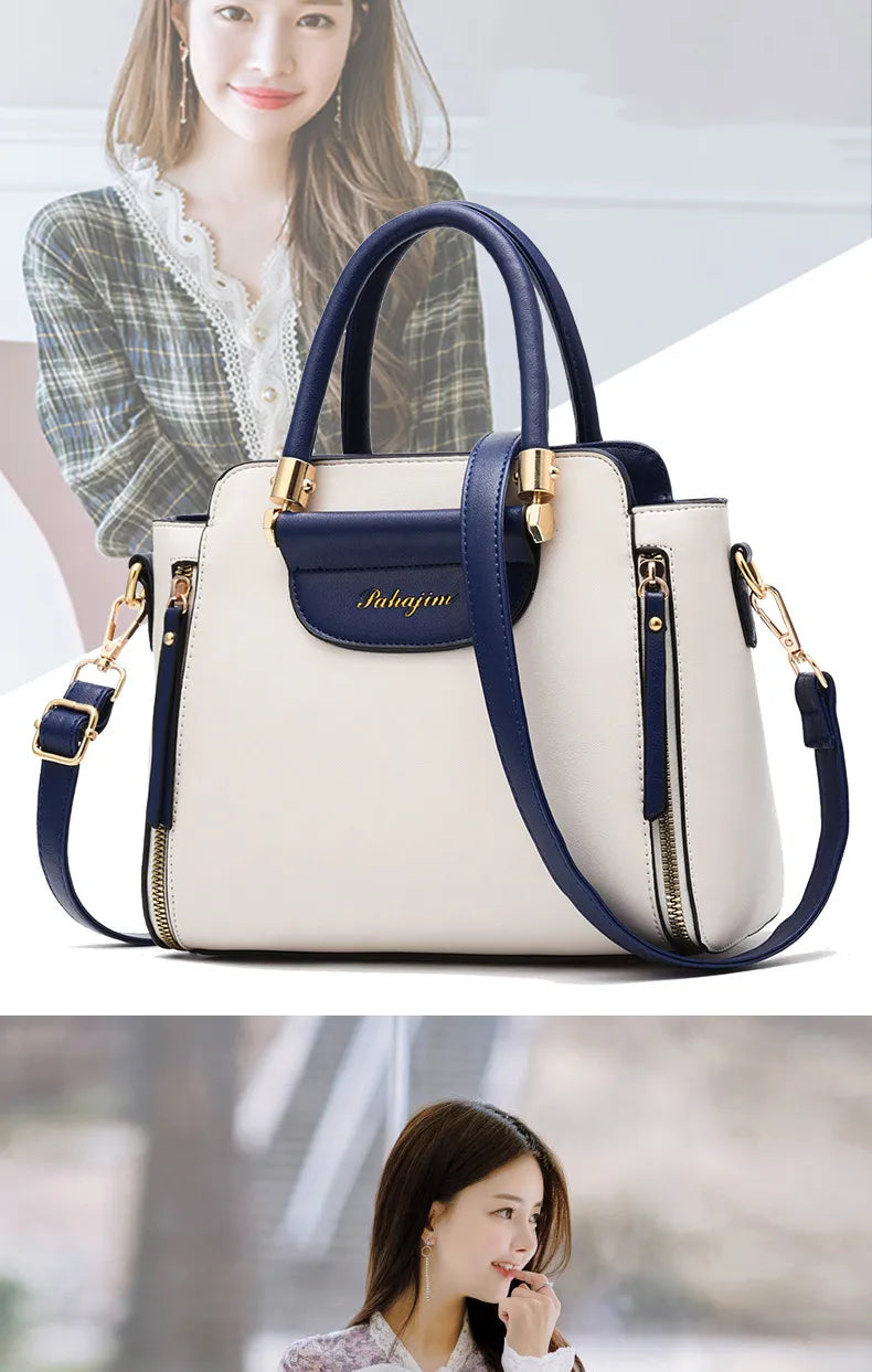 LINO Women's bags 2023 new fashion women's bags hit color hand-held bag Europeand the United States all-match shoulder messenger bag