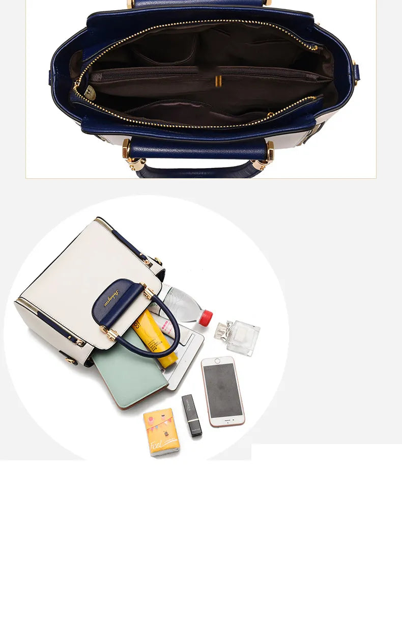 LINO Women's bags 2023 new fashion women's bags hit color hand-held bag Europeand the United States all-match shoulder messenger bag