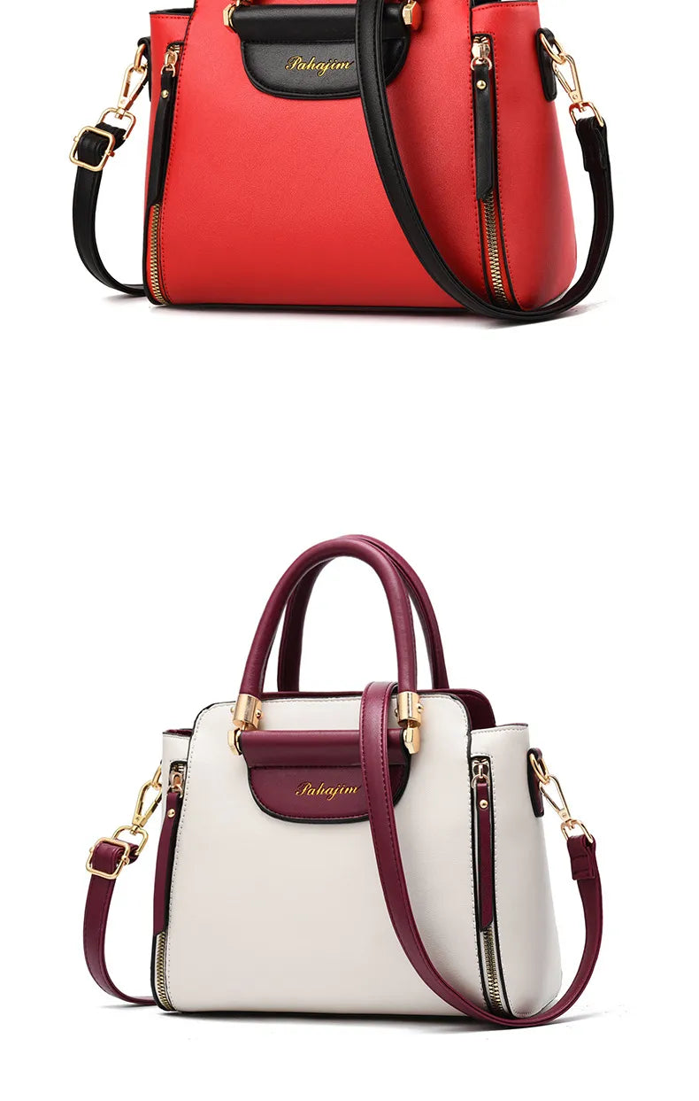 LINO Women's bags 2023 new fashion women's bags hit color hand-held bag Europeand the United States all-match shoulder messenger bag