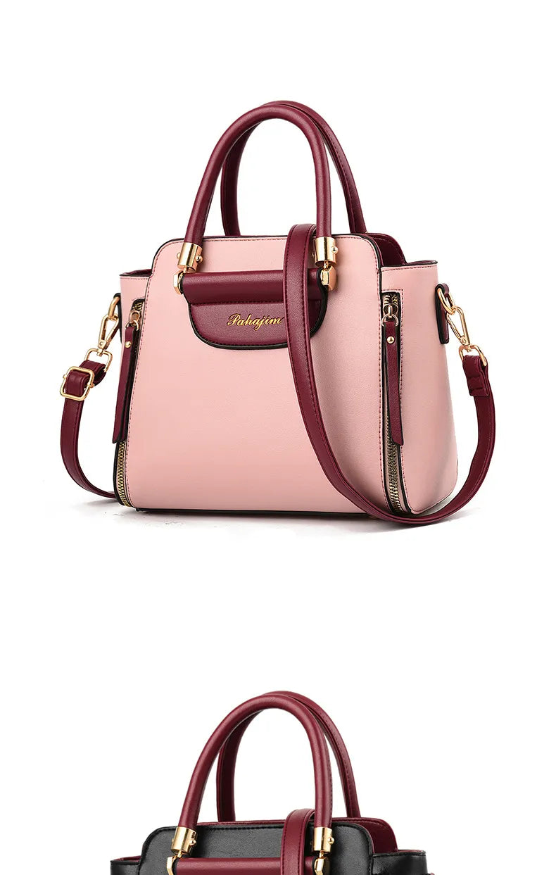 LINO Women's bags 2023 new fashion women's bags hit color hand-held bag Europeand the United States all-match shoulder messenger bag