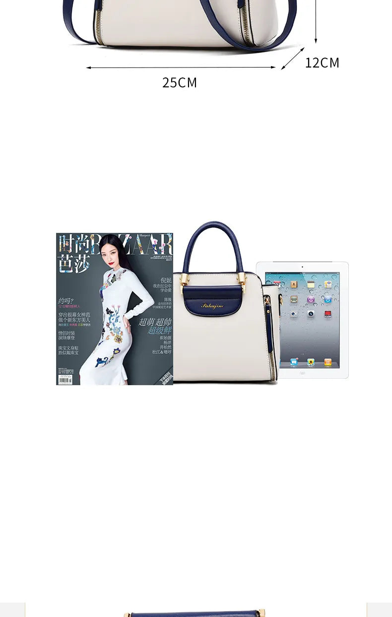 LINO Women's bags 2023 new fashion women's bags hit color hand-held bag Europeand the United States all-match shoulder messenger bag