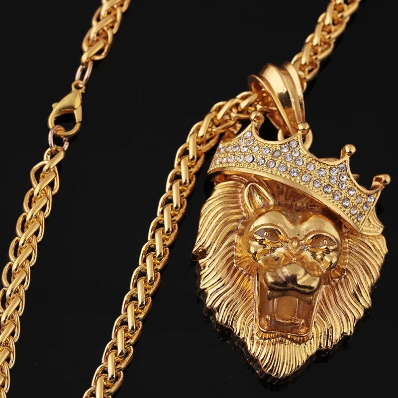 LINO Lion Head Alloy Men's Necklace