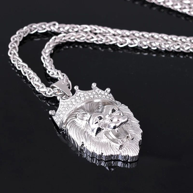 LINO Lion Head Alloy Men's Necklace