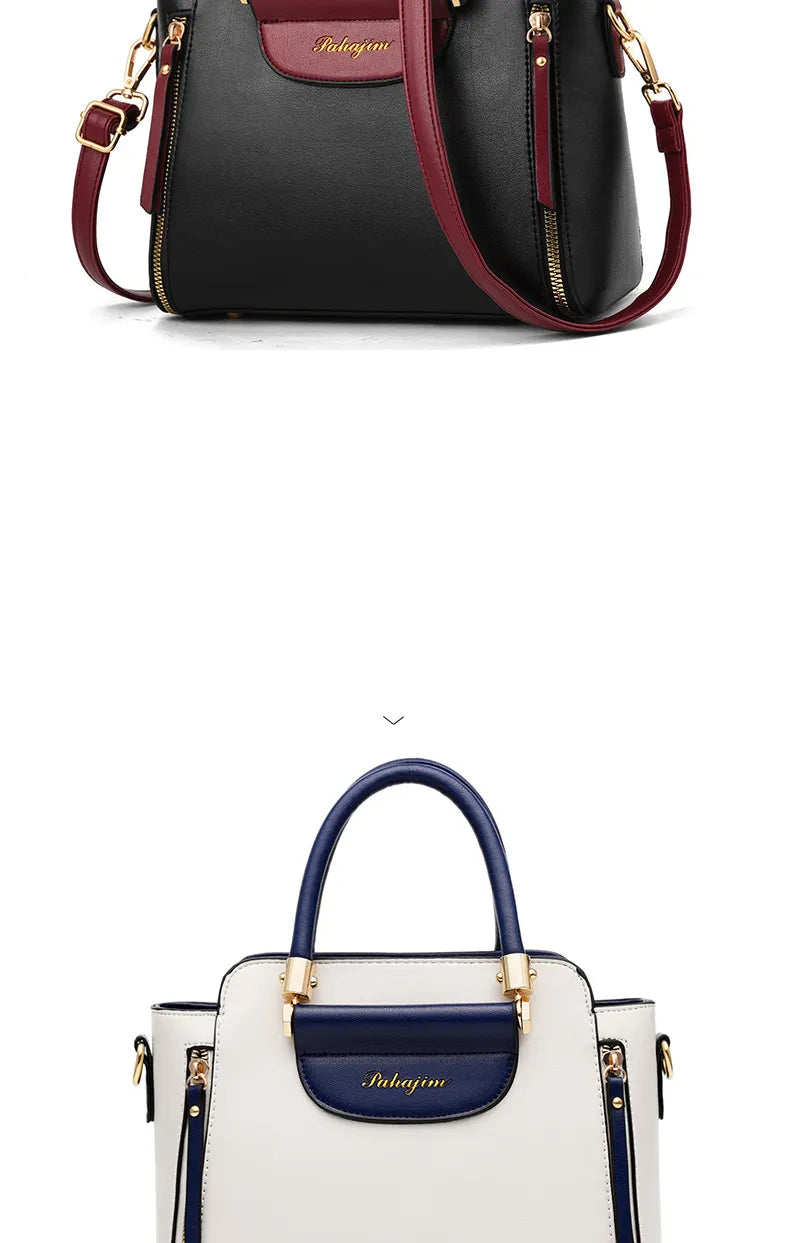 LINO Women's bags 2023 new fashion women's bags hit color hand-held bag Europeand the United States all-match shoulder messenger bag