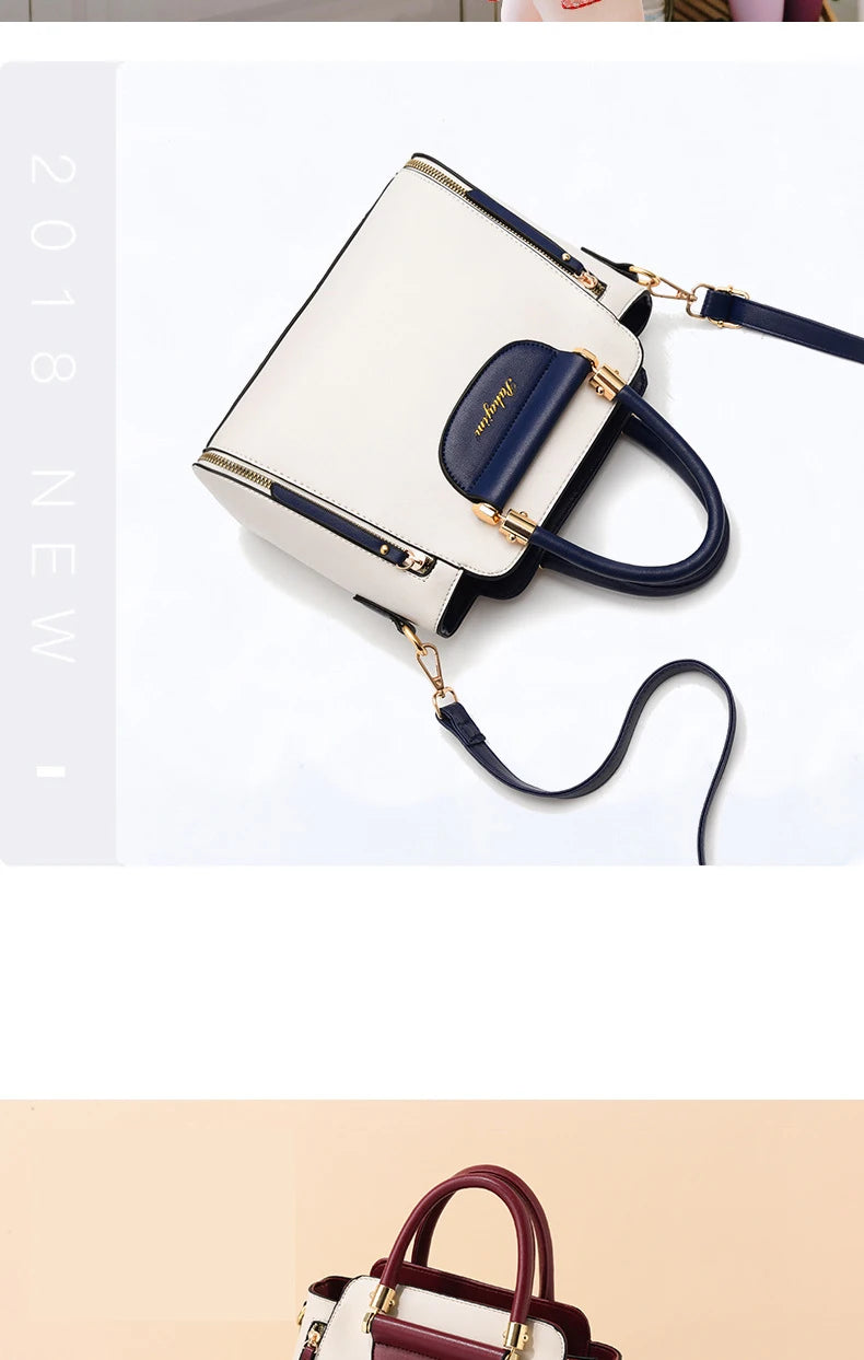 LINO Women's bags 2023 new fashion women's bags hit color hand-held bag Europeand the United States all-match shoulder messenger bag