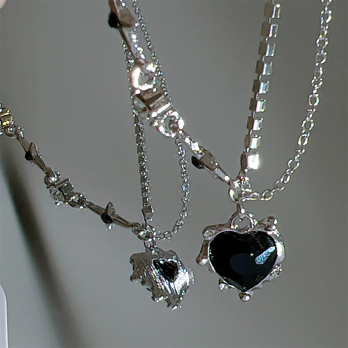 LINO 17KM Y2K Crystal Heart Pendant Fashion