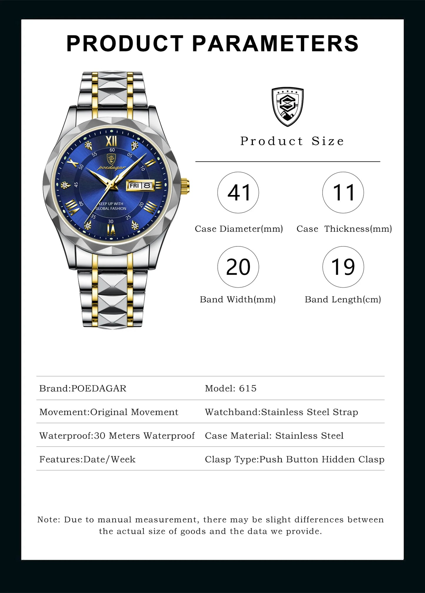 LINO Top Brand Luxury Metal Man Waterproof Watch Male