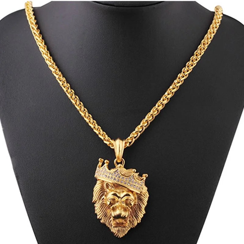LINO Lion Head Alloy Men's Necklace