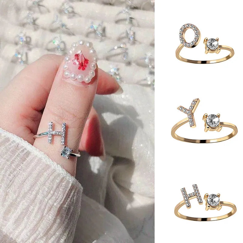 LINO 26 English Letter Open Finger Ring