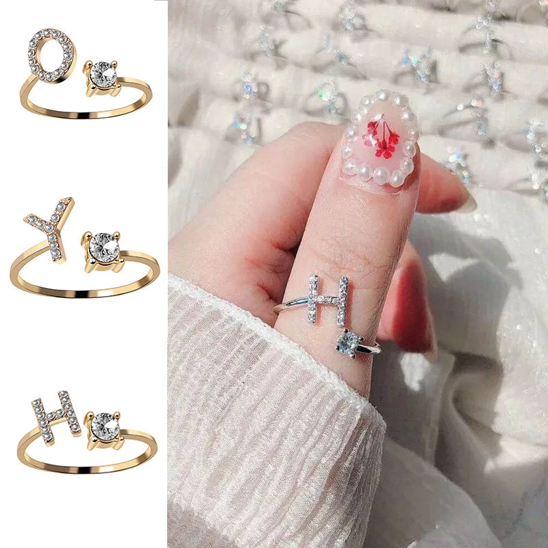 LINO 26 English Letter Open Finger Ring