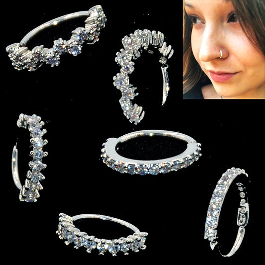 LINO Round Zircon Nose Ring