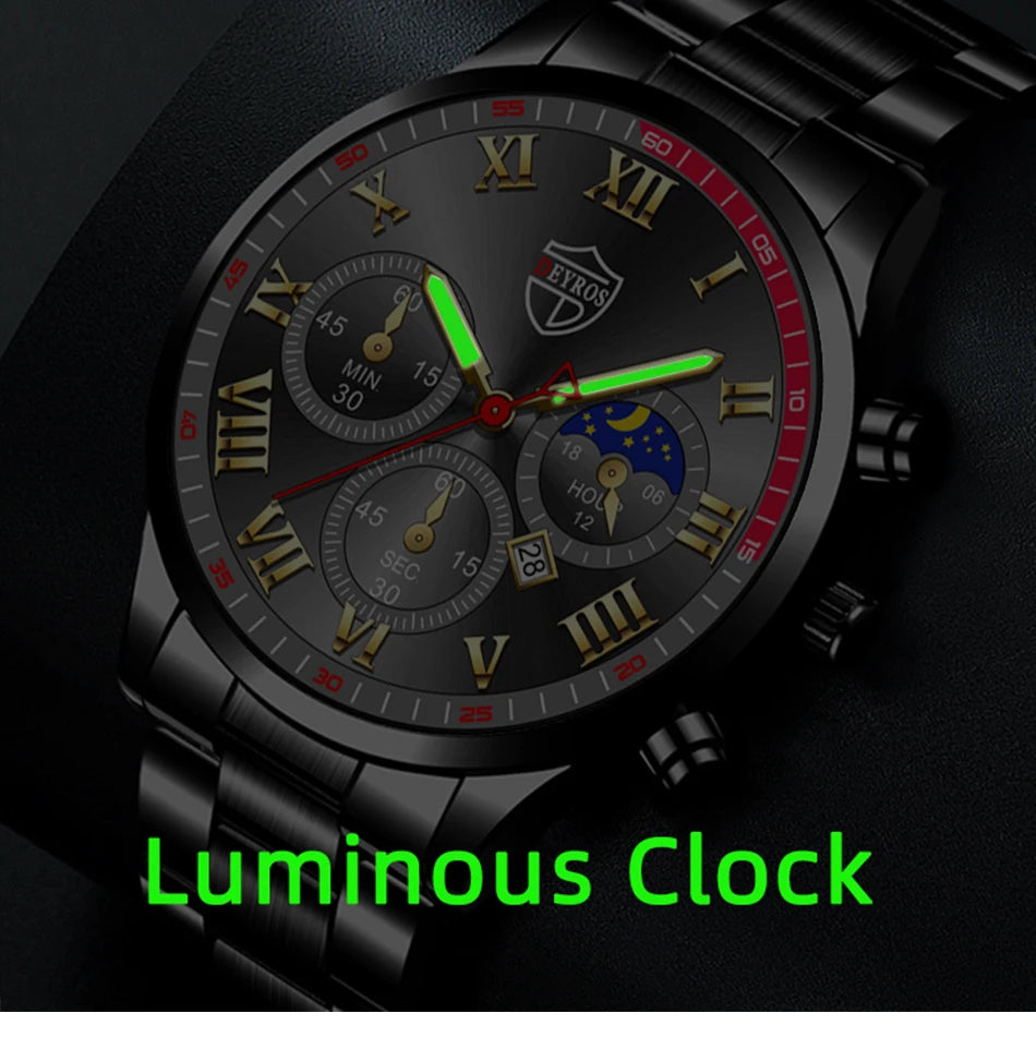 LINO Stainless Steel Luxury Quartz Watch