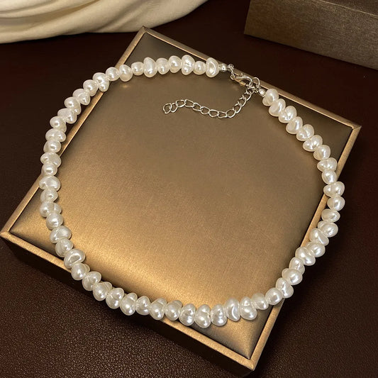 LINO Trendy Irregular Imitation Pearl Necklace