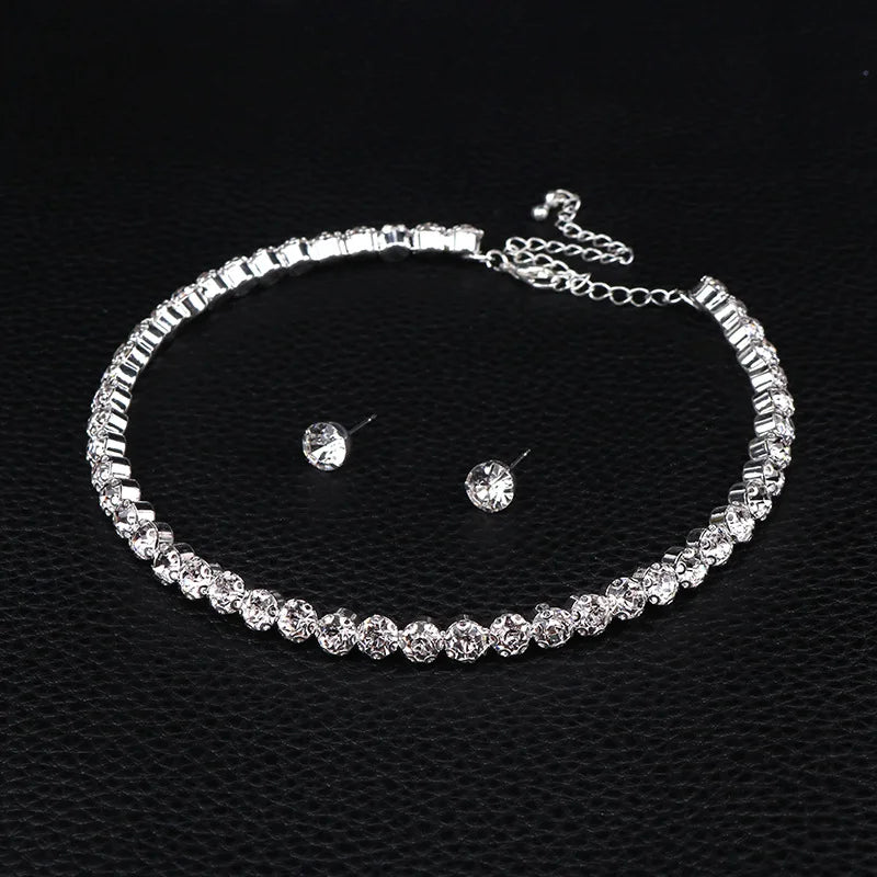 LINO Luxury Round Crystal Jewelry Set