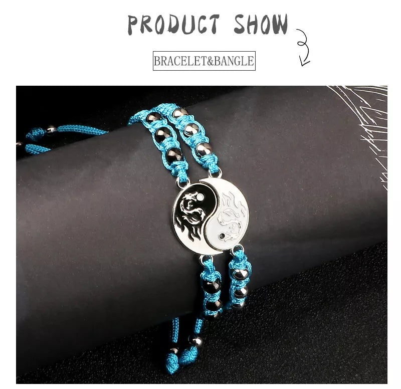 LINO 2Pcs/set Dragon Tai Bracelet