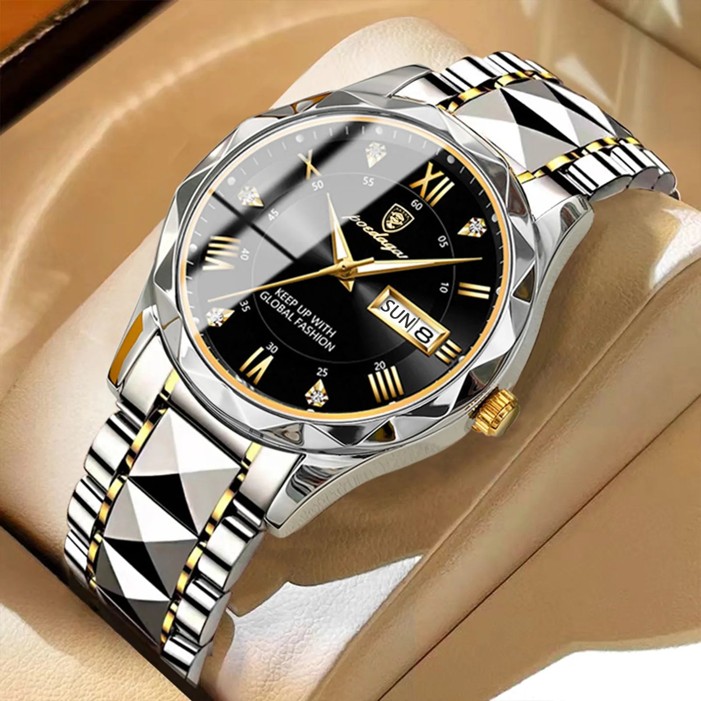 LINO Top Brand Luxury Metal Man Waterproof Watch Male