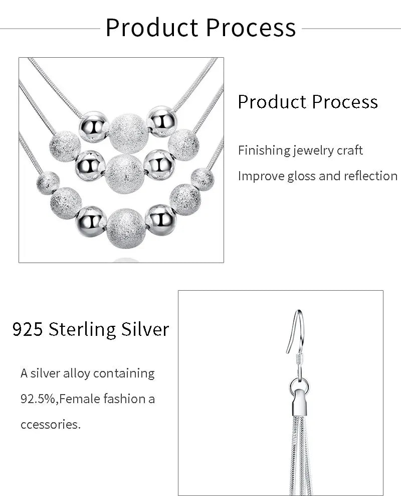 LINO Sterling Silver Fashion Jewelry Set