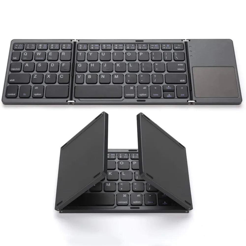 Portable Foldable Folding Keyboard Mini Wireless Bluetooth Keyboard Touchpad Keyboard for Windows Android IOS Tablet ipad Phone