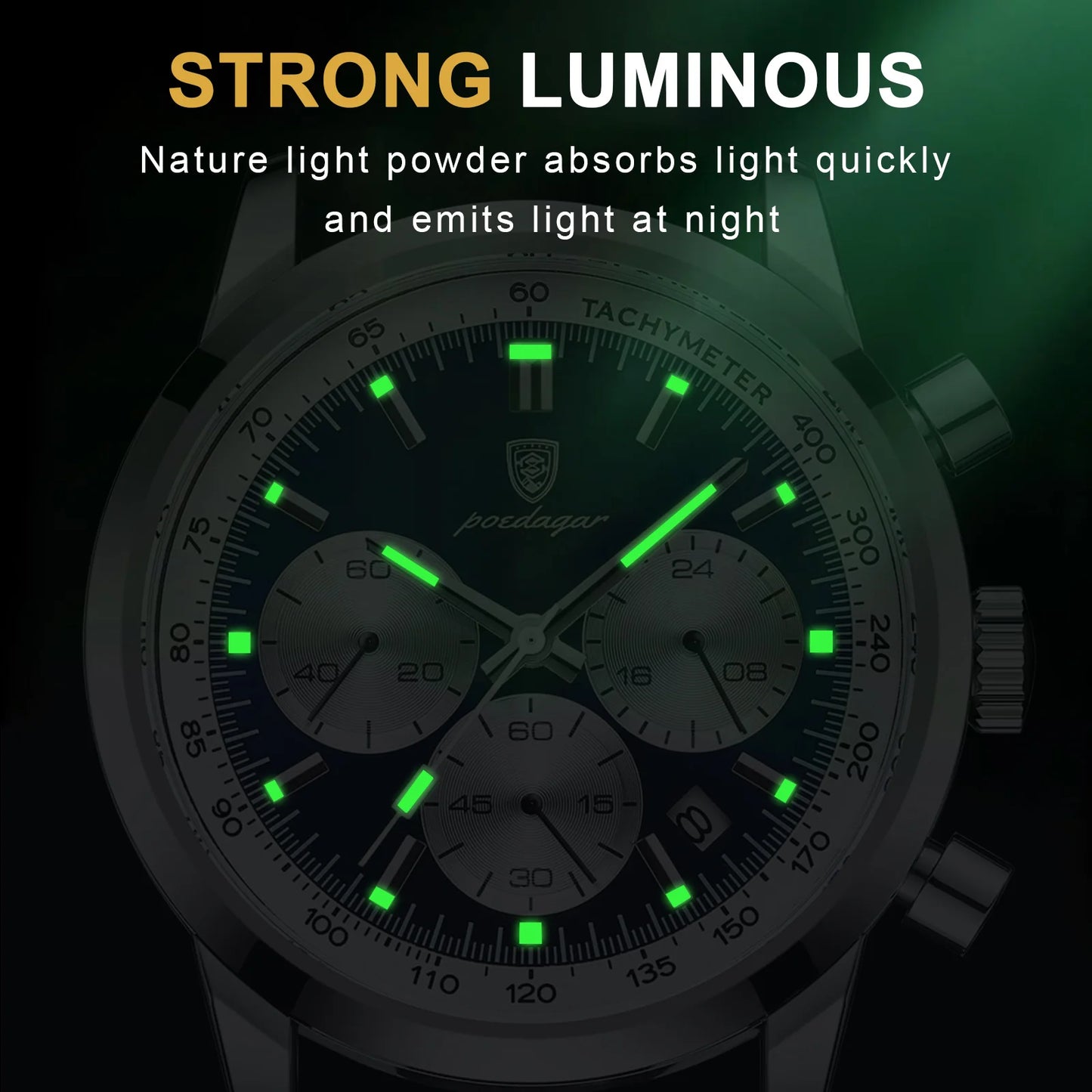 LINO Luxury Man Watch High-Quality Waterproof Chronograph