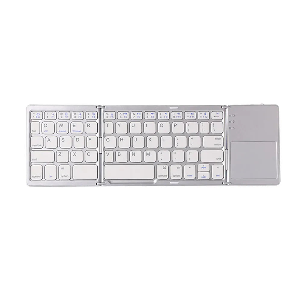 Portable Foldable Folding Keyboard Mini Wireless Bluetooth Keyboard Touchpad Keyboard for Windows Android IOS Tablet ipad Phone