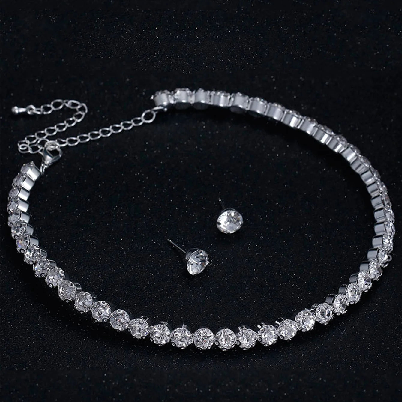 LINO Luxury Round Crystal Jewelry Set